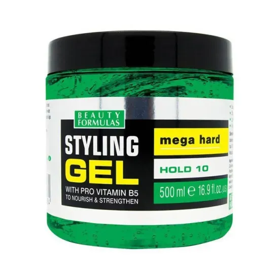 Front of Beauty Formulas Styling Gel Mega Hard 500 ml tub