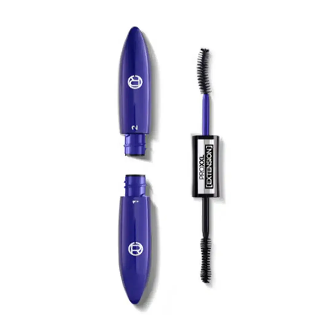 L'Oréal Paris Pro XXL Extension Mascara, Black - open tube with brush and cap shown