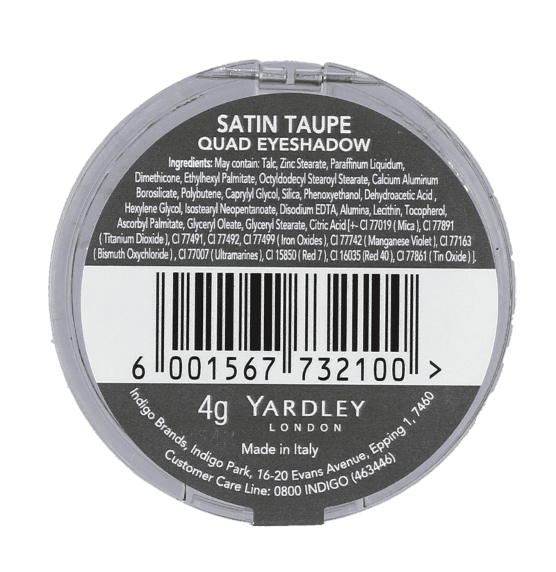 Yardley Satin Taupe Eyeshadow 4g