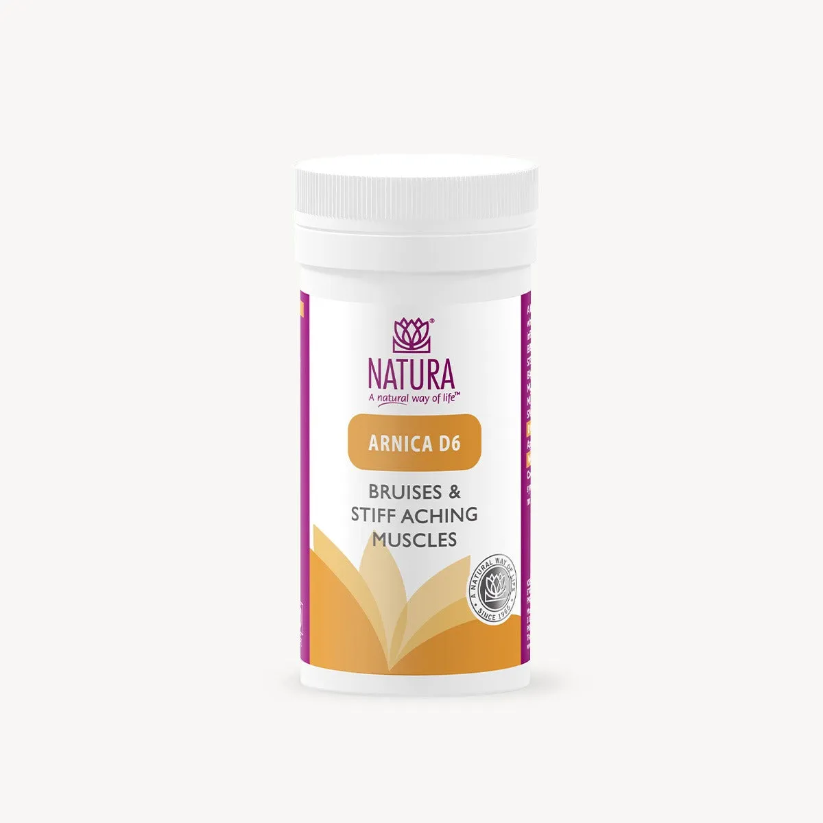 Front of Natura Arnica D6 150 Tablets tub