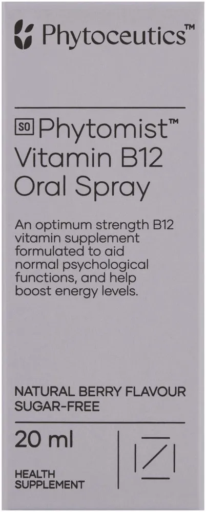 Phytoceutics Phytomist Berry Flavour Vitamin B12 Oral Spray 20ml