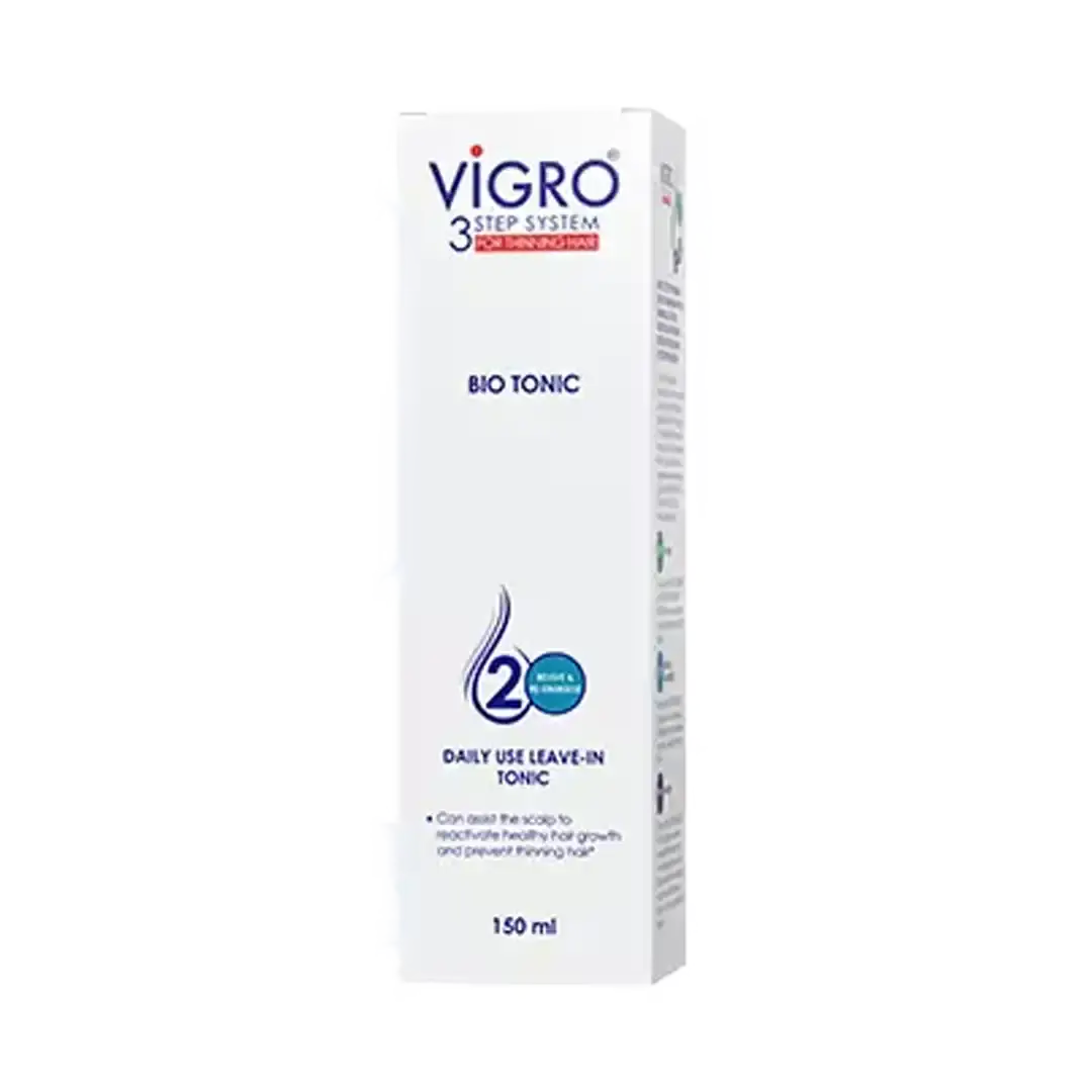 Angled front view of Vigro Bio Tonic 3 Step System 150 ml box