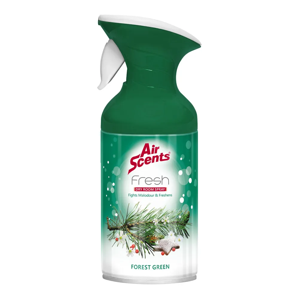 Front of Air Scents Fresh Dry Room Spray Forest Green 250ml can