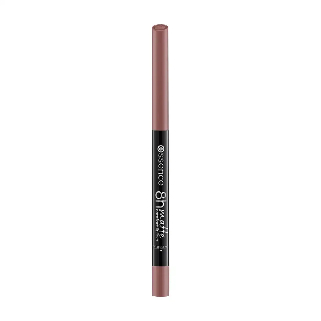 Essence 8h Matte Comfort Lipliner pencil, mauve shade, front view