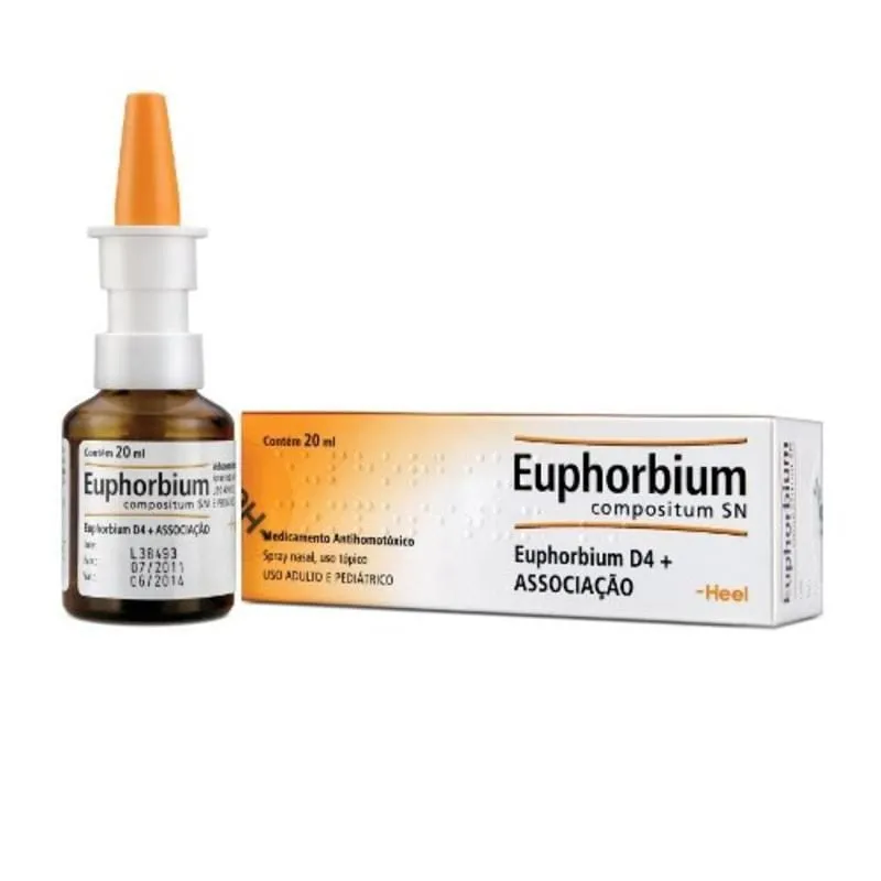 Front of Heel Euphorbium Compositum SN Nasal Spray 20 ml box and bottle