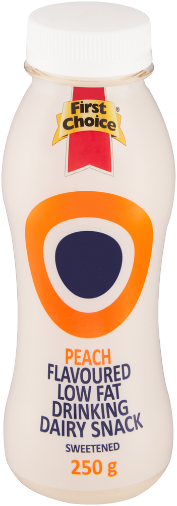 First Choice Peach Flavoured Low Fat Drinking Dairy Snack 250g