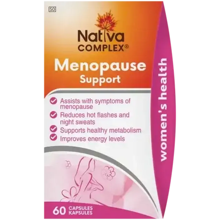Front of Nativa Complex Menopause Support 60 capsules box