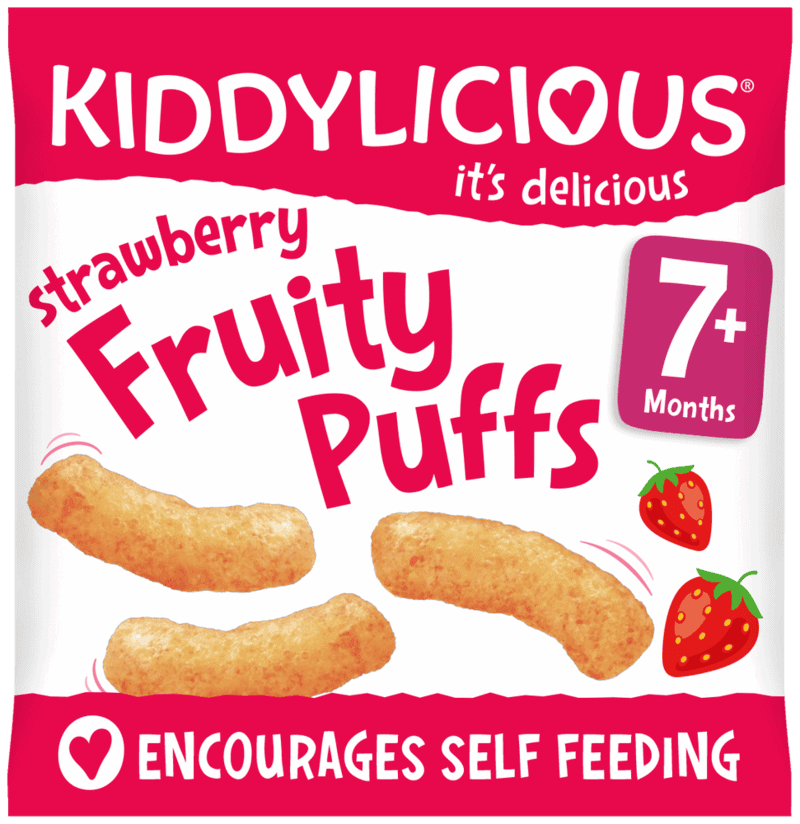 Kiddylicious Strawberry Fruity Corn Puffs 10g