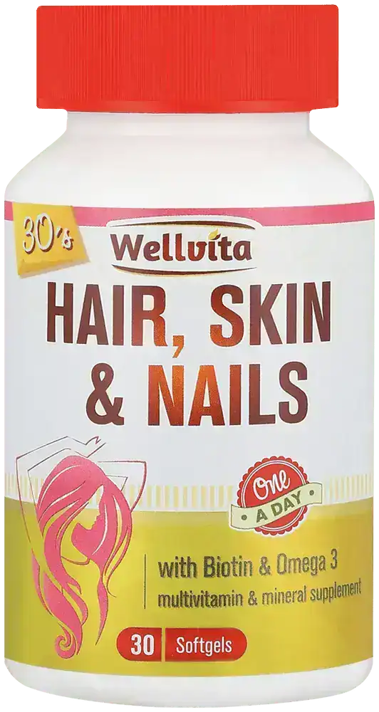 Wellvita Hair, Skin & Nails Softgel Capsules 30pk