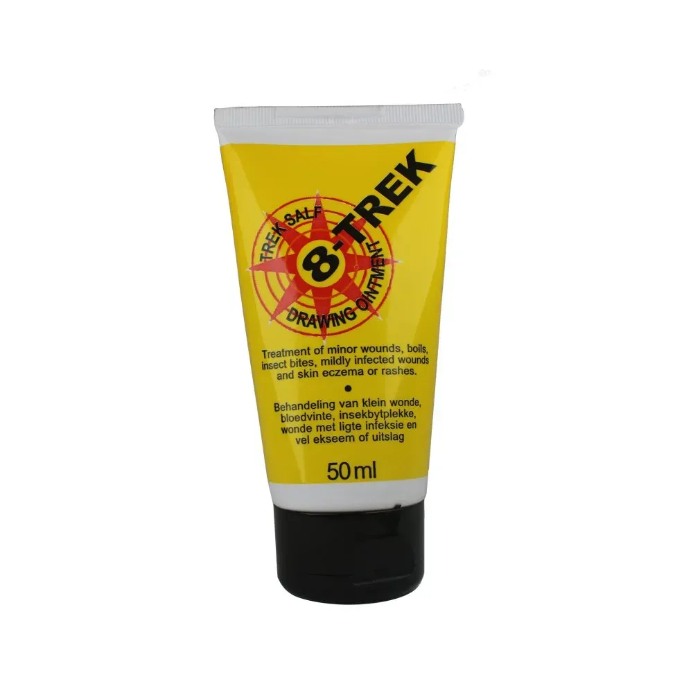 Front of 8-Trek Drawing Ointment tube, 50 ml