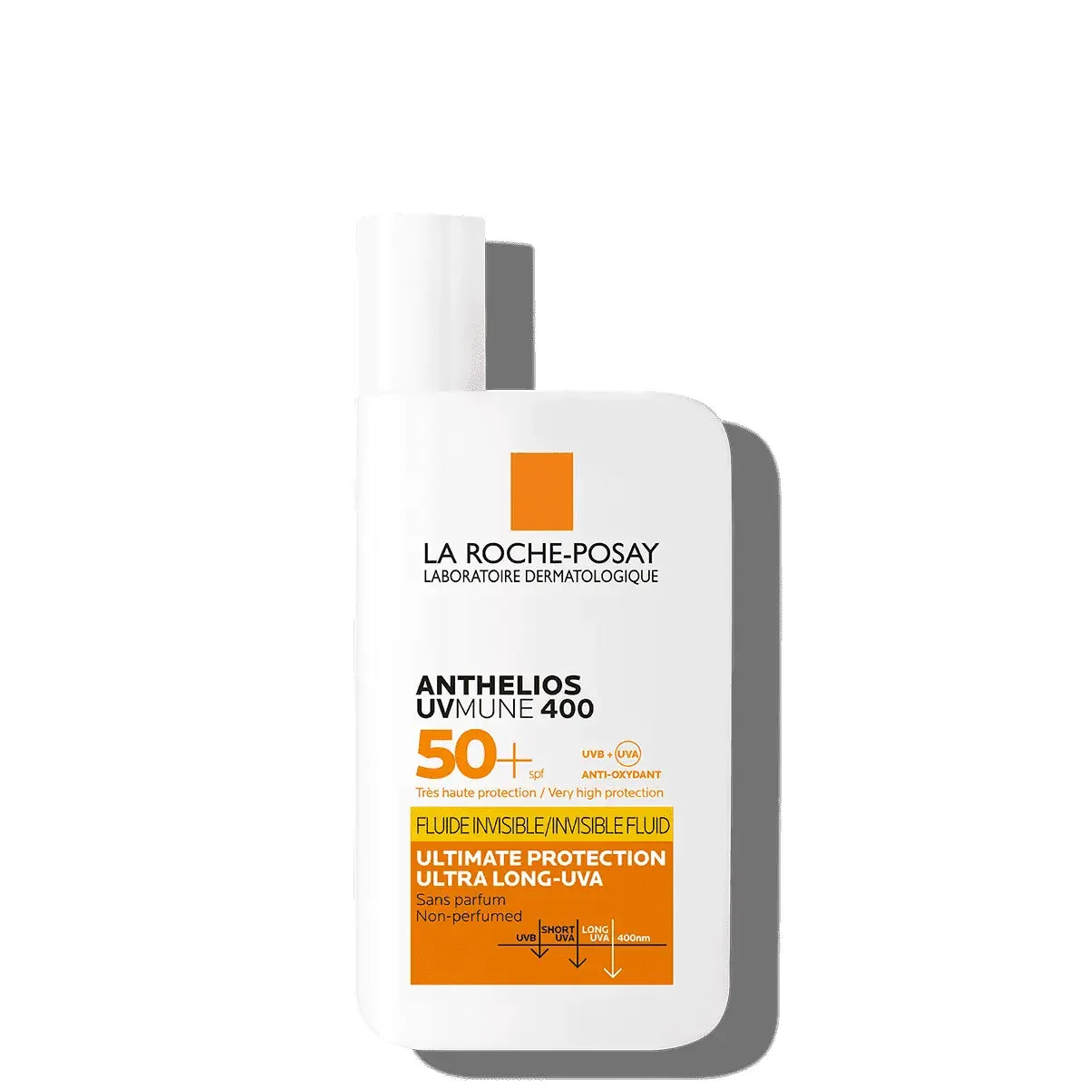 Front of La Roche-Posay Anthelios UVMune 400 Invisible Fluid SPF50+ 50ml bottle