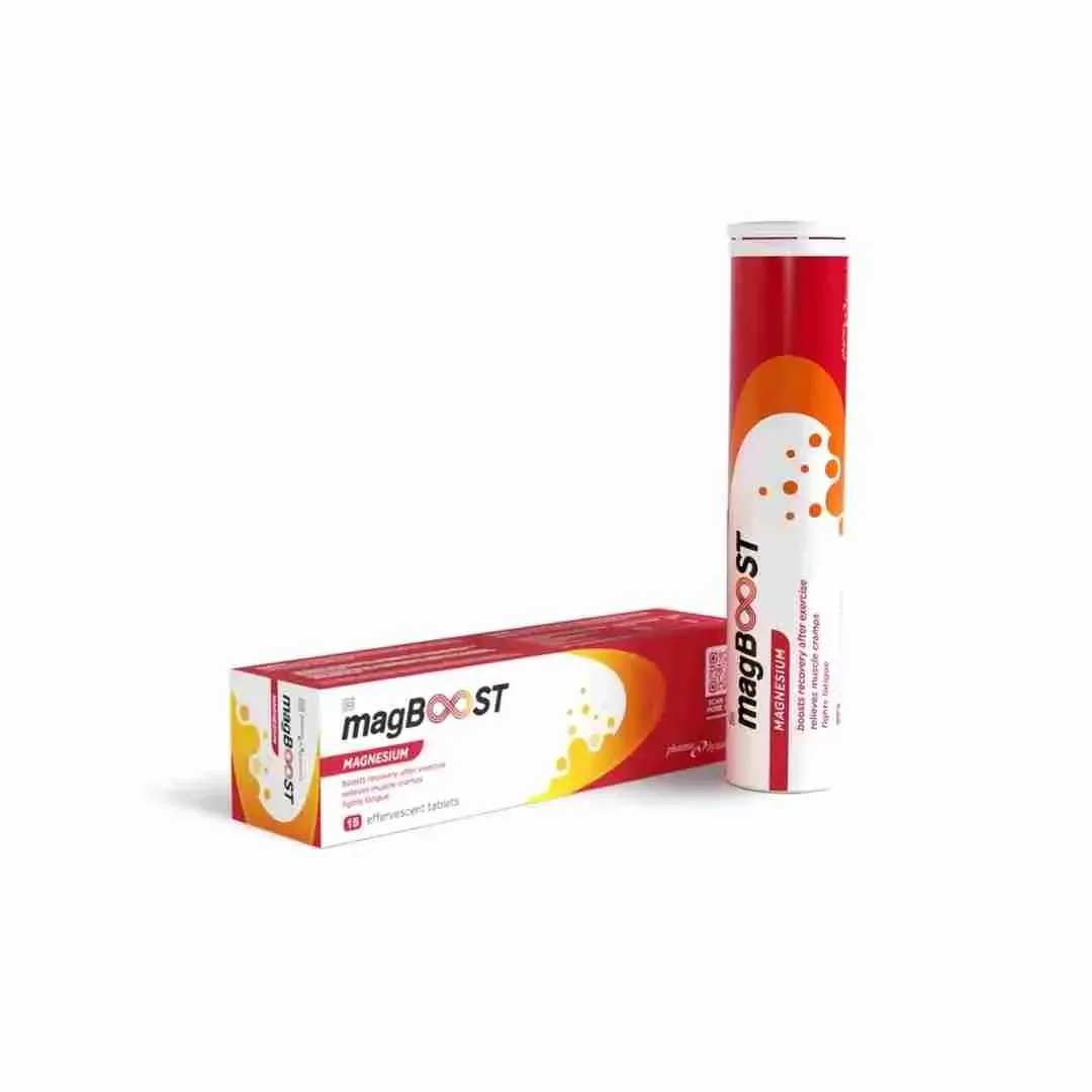 Pharma Dynamics MagBoost Magnesium effervescent tablets box and tube, 15 tablets