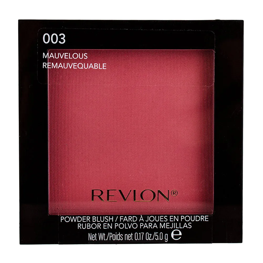 Revlon Powder Blush 003 Mauvelous, 5 g compact, front view showing shade pan and label