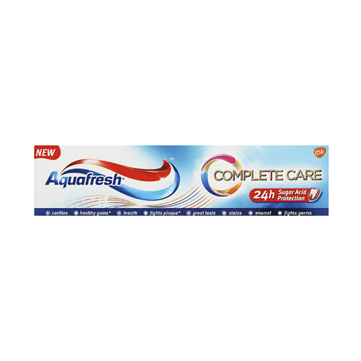 Front of Aquafresh Complete Care toothpaste 75ml box