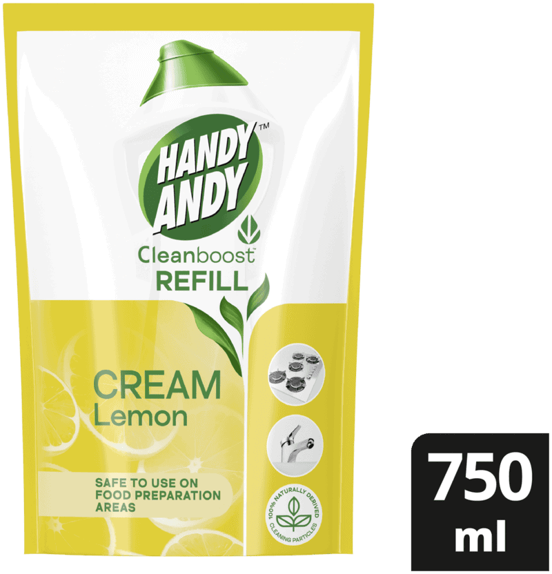 Handy Andy Cleanboost Lemon Multipurpose Cleaning Cream Refill 750ml